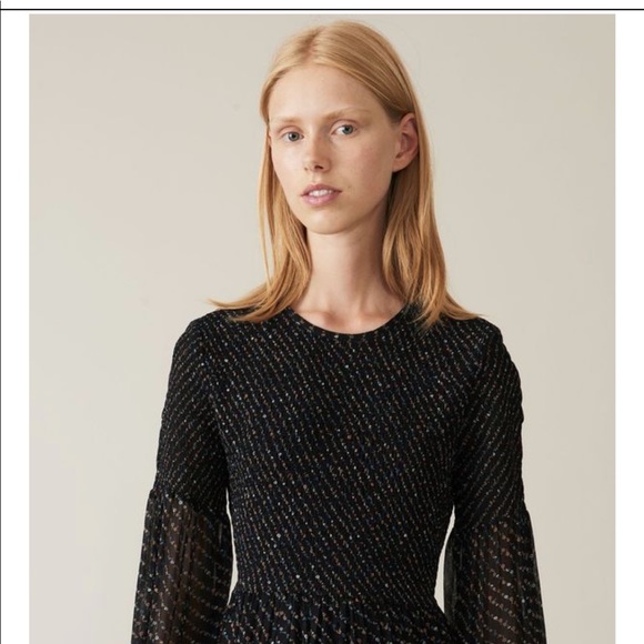 Ganni Dresses & Skirts - Ganni Smocked Georgette Dress